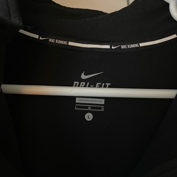 Nike Dri-Fit Zip Up Long Sleeve Shirt Running Training - Picture 2 of 4